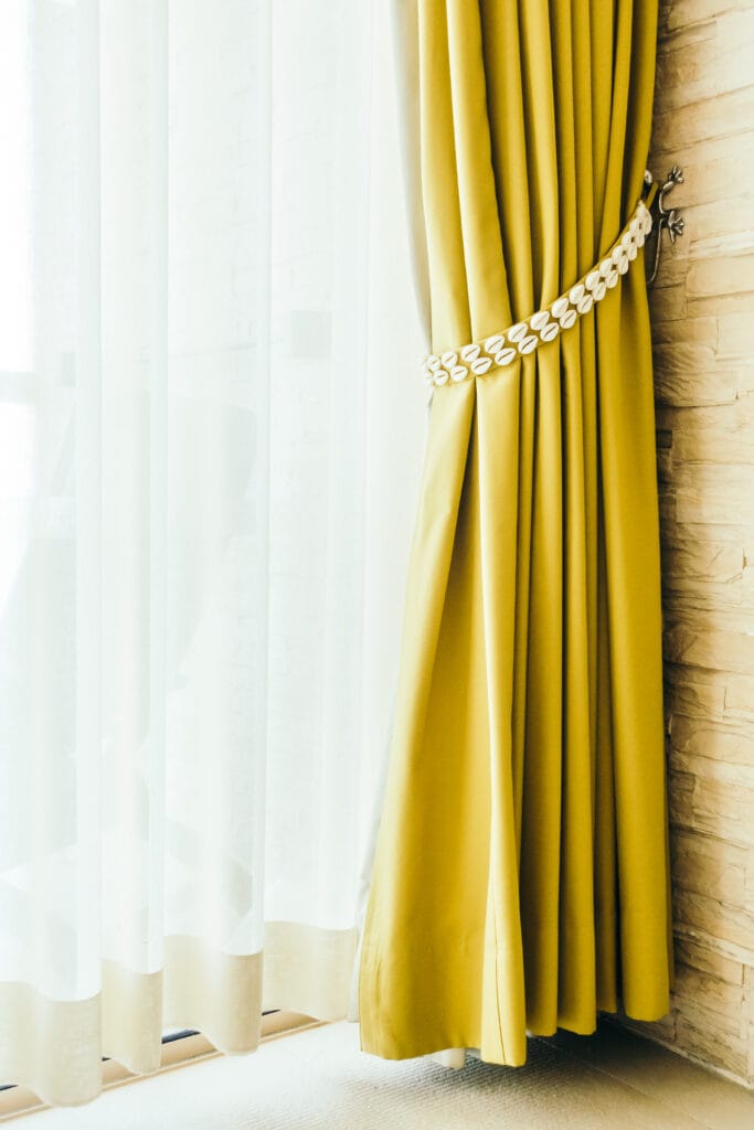 Mustard Gold Curtain with Sheer Noida Superb Handloom Window Decor